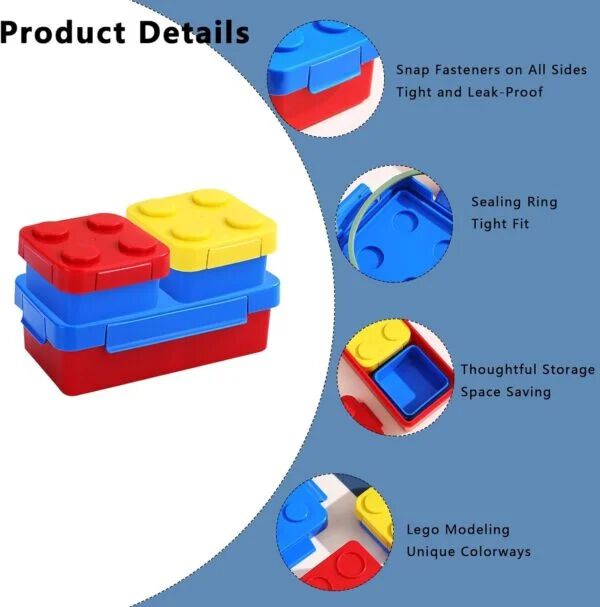 Lunch Box for Children, Lunch Box with Compartments, 1150 ml