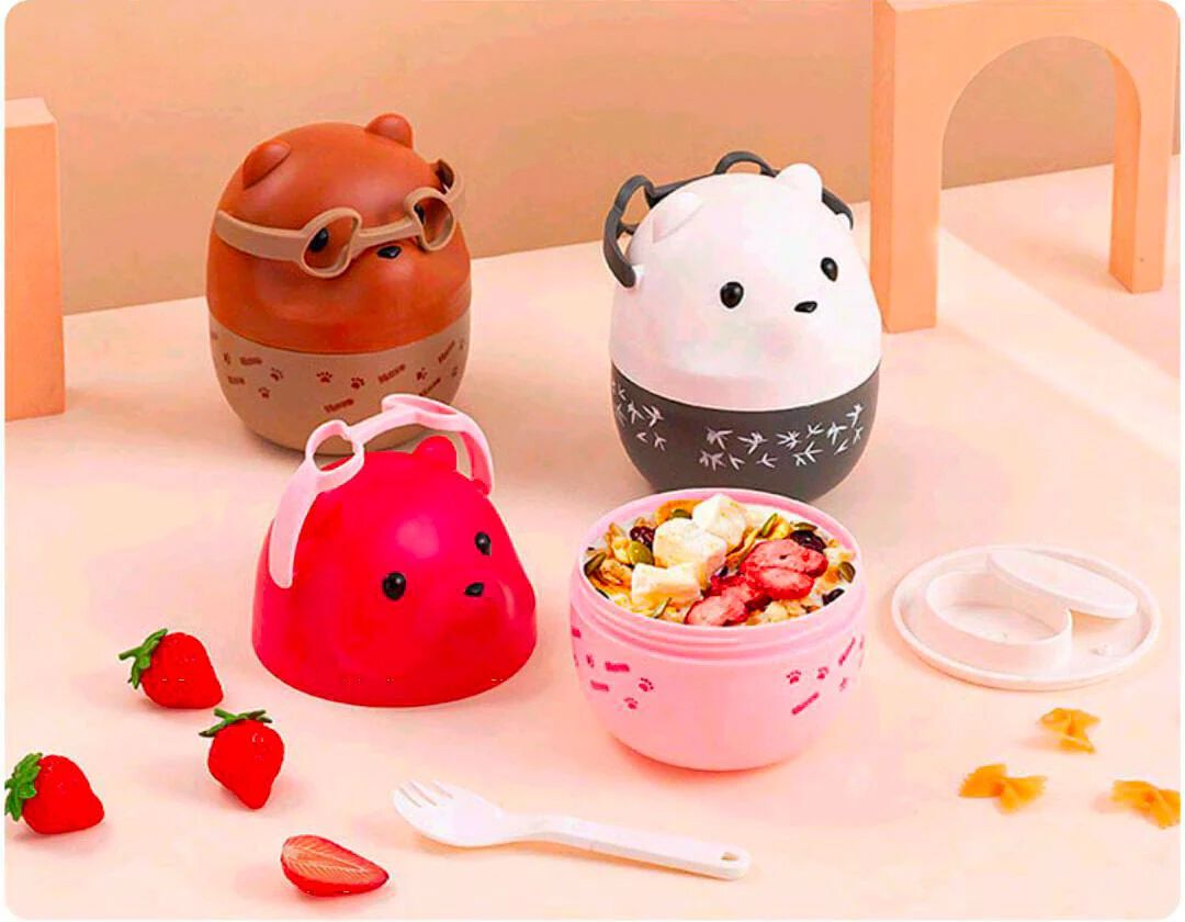 Cartoon Lunch Box with Handle for Kids
