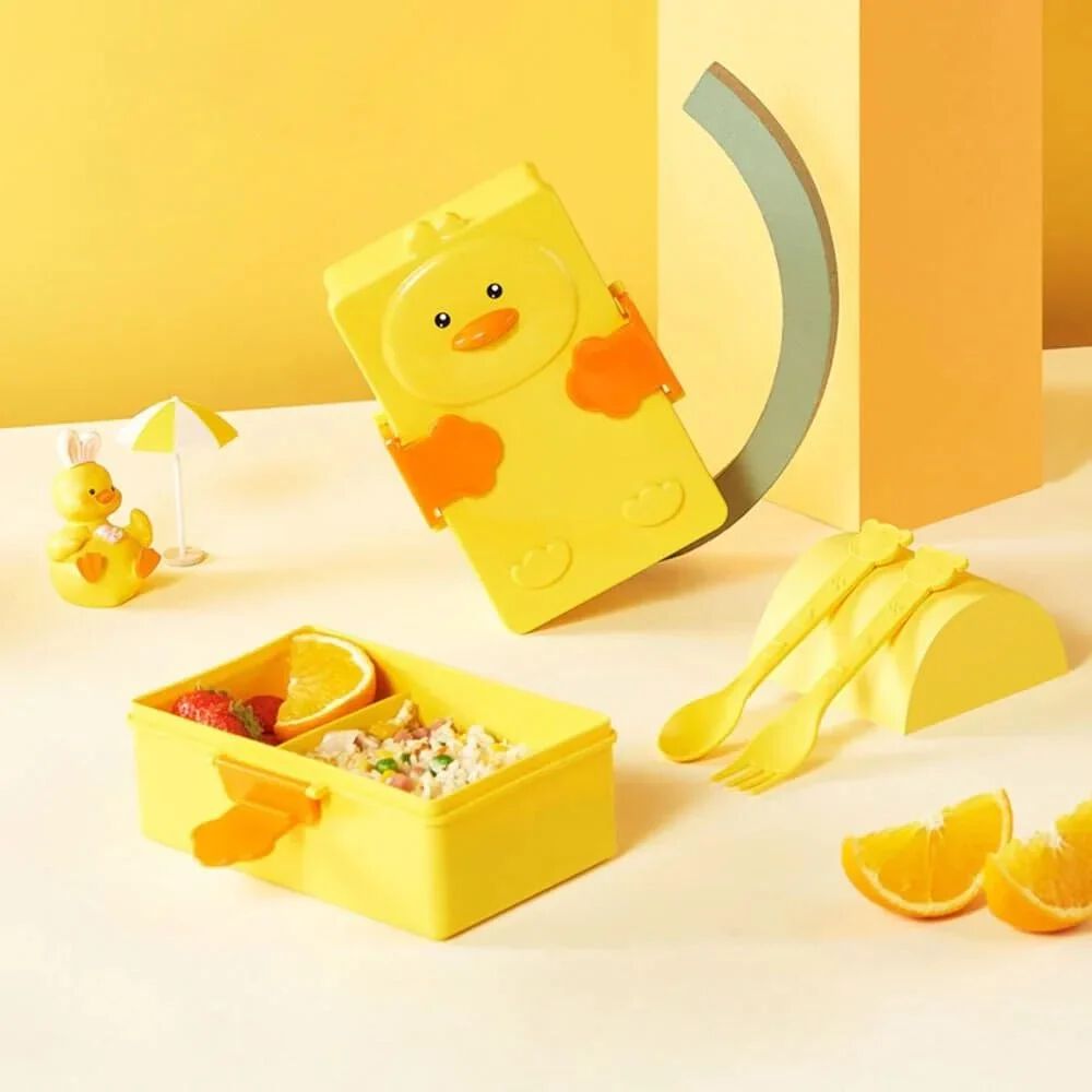 Cuddle Little Ducky Kids Lunch Box Leak-Proof Bento Box for School