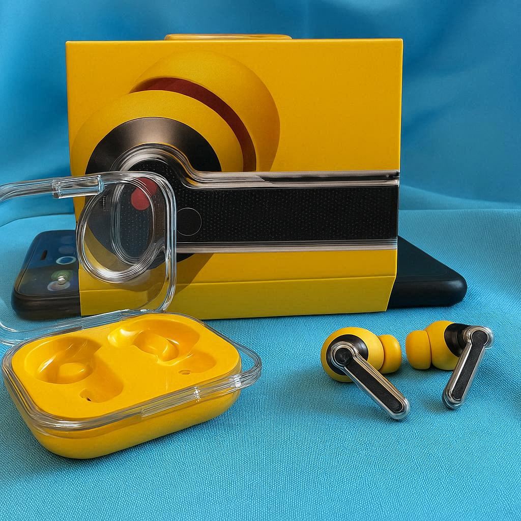 Wireless Earbuds, 45dB Hybrid Noise Cancelling, Hi-Res Audio, Advanced Equaliser, Dual Connect, 6 Mics, 42.5H Playtime, Bluetooth
