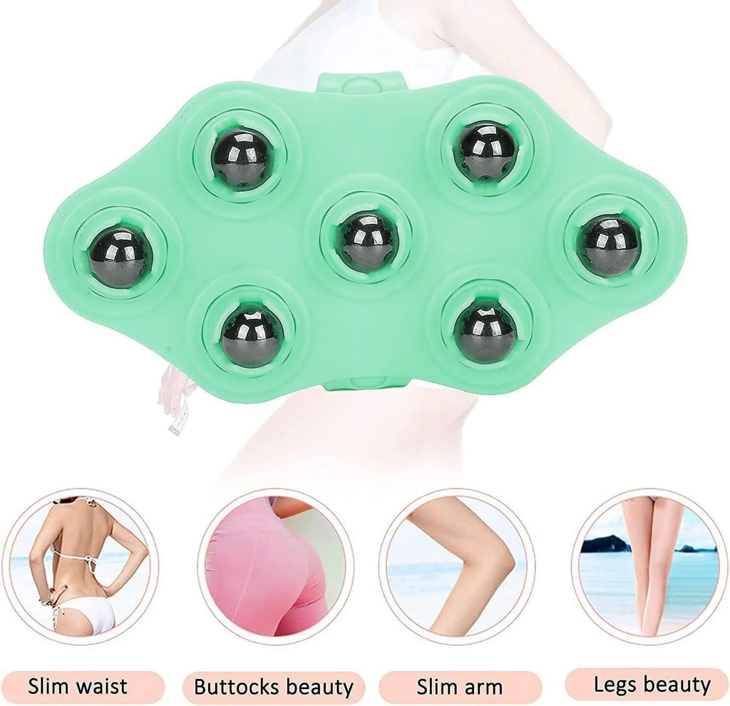 Palm Shaped Massage Glove, a portable manual massager with 7x 360-Degree magnetic roller balls