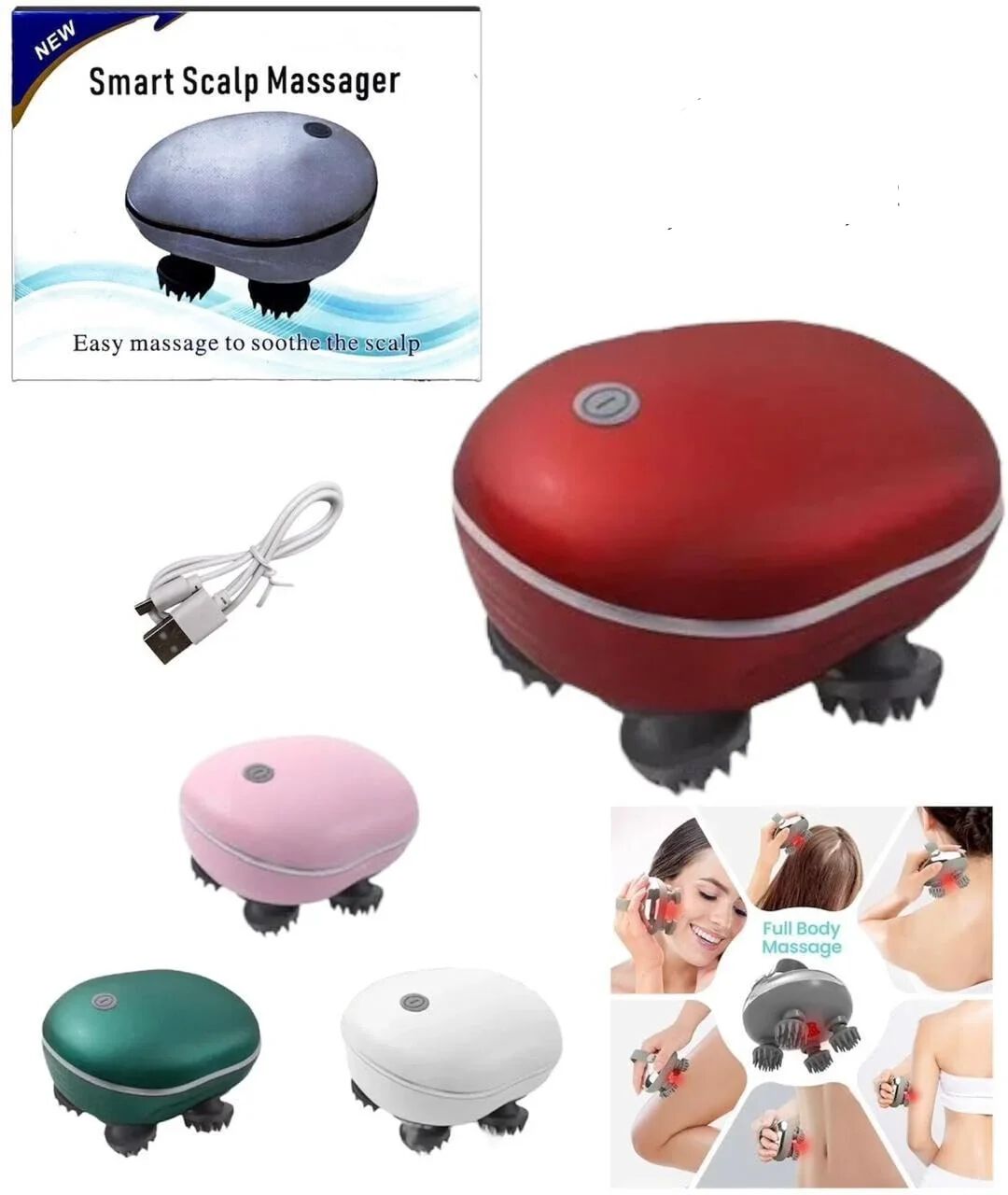 Scalp Massager, Advance Red Light Therapy for Boost Growth Fall Control Therapy 3 Speed Mode Handheld