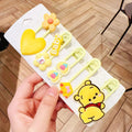 Girls Hair Clips Set, Set of 6  Random Theme, Cute Cartoon Characters, Flower and Bunny Designs