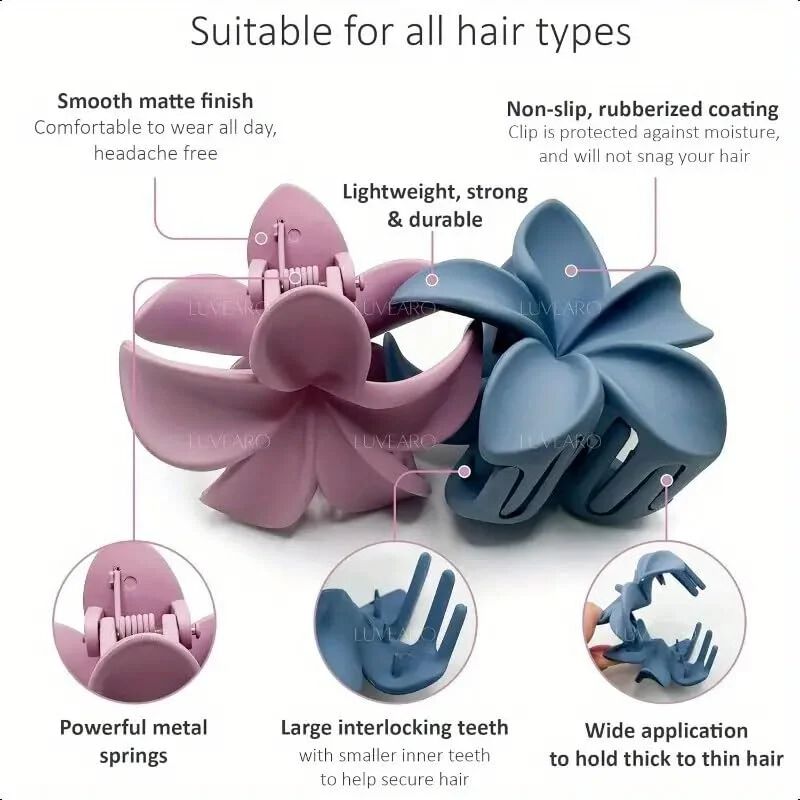 Flower claw clips clutchers