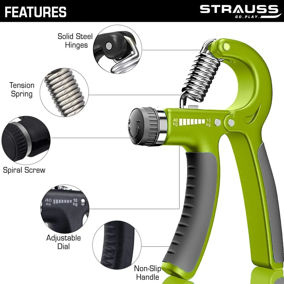 Strauss Adjustable Hand Grip Strengthener