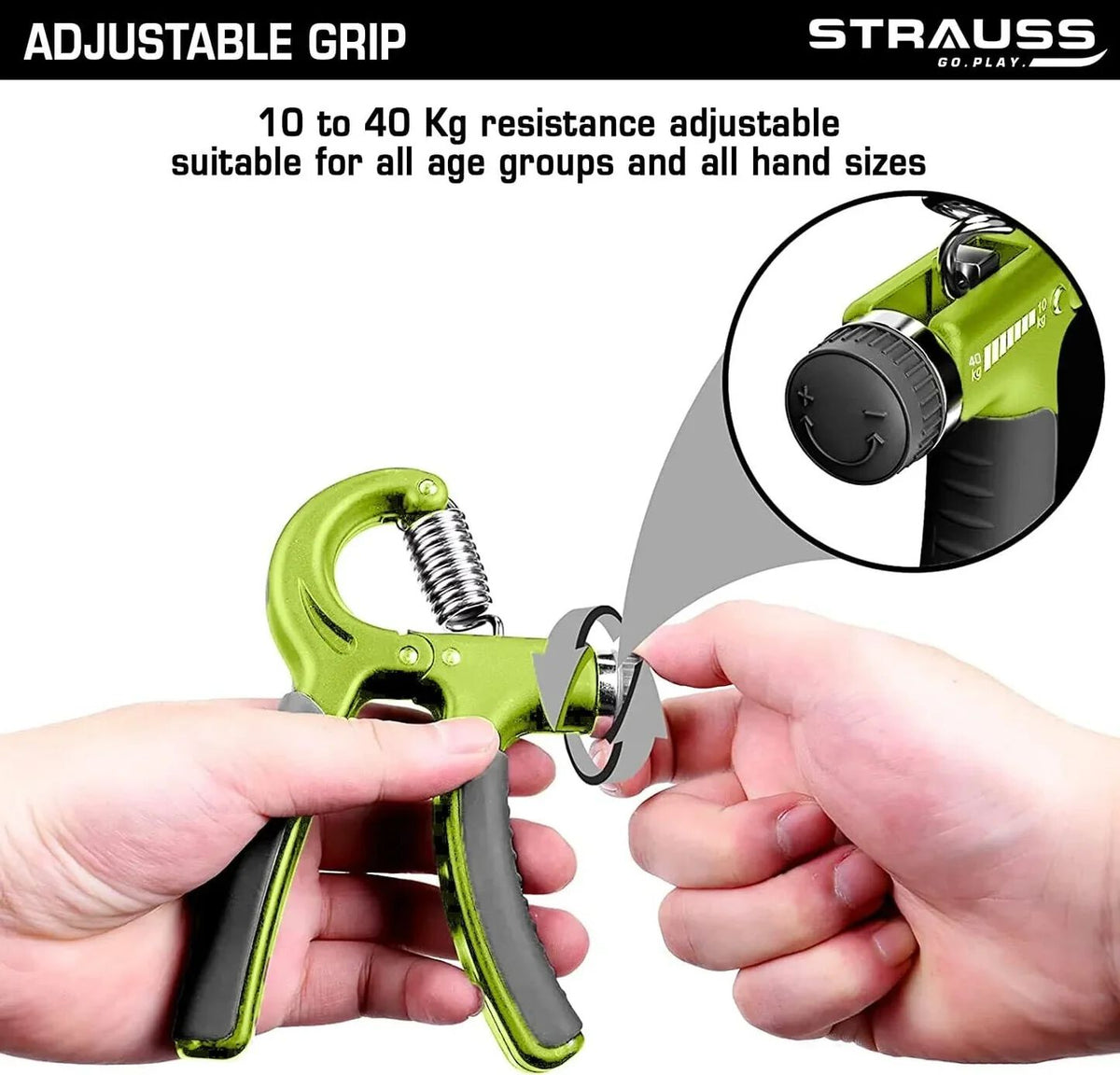 Strauss Adjustable Hand Grip Strengthener