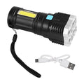 Multifunctional Strong 4 LED Torch Light, Portable Rechargeable