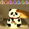 Rechargeable Silicone Panda Night Light for Kids 7-Color LED Changing Lamp