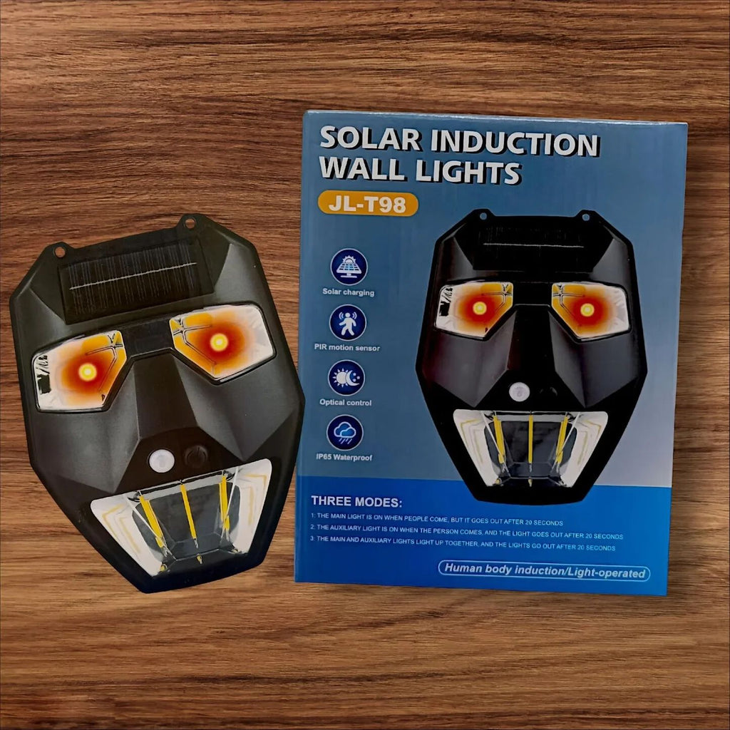 Solar Induction Wall Lights, Solar Induction Wall Lights, Motion Sensor Warning Light, 5 Modes Security Light with Mount