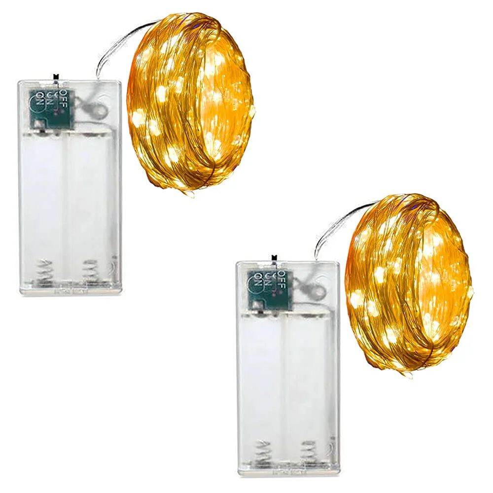 2 Meter LED light Fairy Lights AAA-Battery Operated Golden color