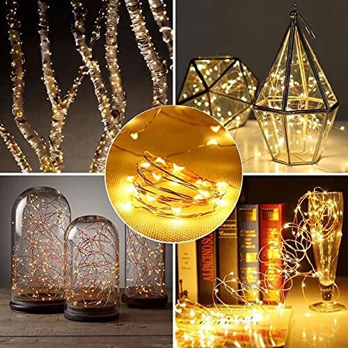 2 Meter LED light Fairy Lights AAA-Battery Operated Golden color