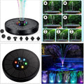 LED Solar Bird Bath Fountains, 6 Nozzles, 6 Fountain Styles, Suitable for Garden