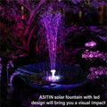 LED Solar Bird Bath Fountain with 6 Nozzles - GY-8037
