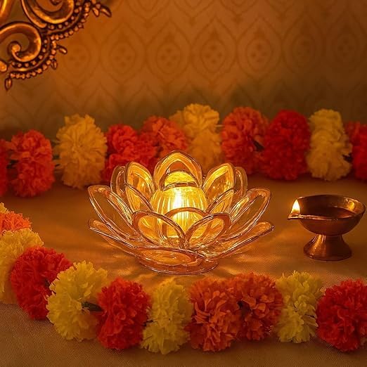 Lotus LED Tea Light Candles | Battery-Operated