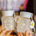 Daisy Cup Aesthetic Water Bottle with Flower Lid, Cute Reusable & Leakproof Tumbler for Daily Use 350 Ml