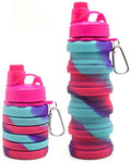 Water Bottle, Solid Colour Silicone Foldable