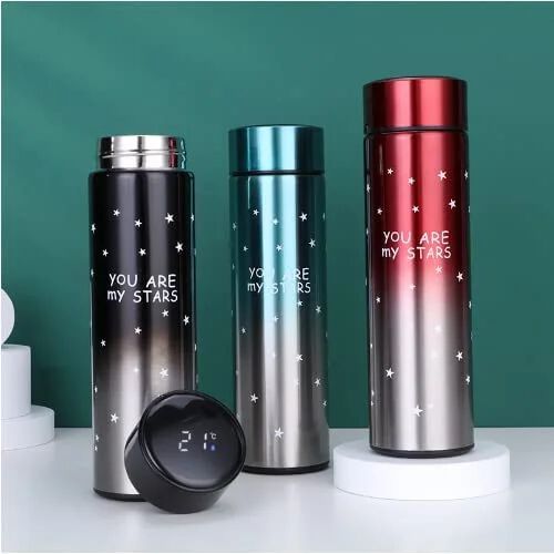 Star Stainless Steel Temperature Display Smart Water Bottle Vacuum Flasks Thermos 500ml