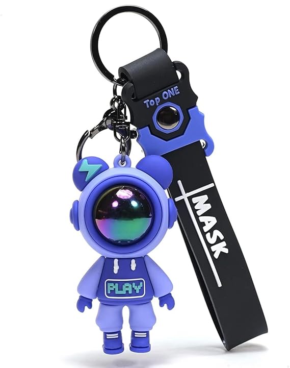 Astronaut Space 3D Silicone Rubber Keychain with amazing belt or ribbon