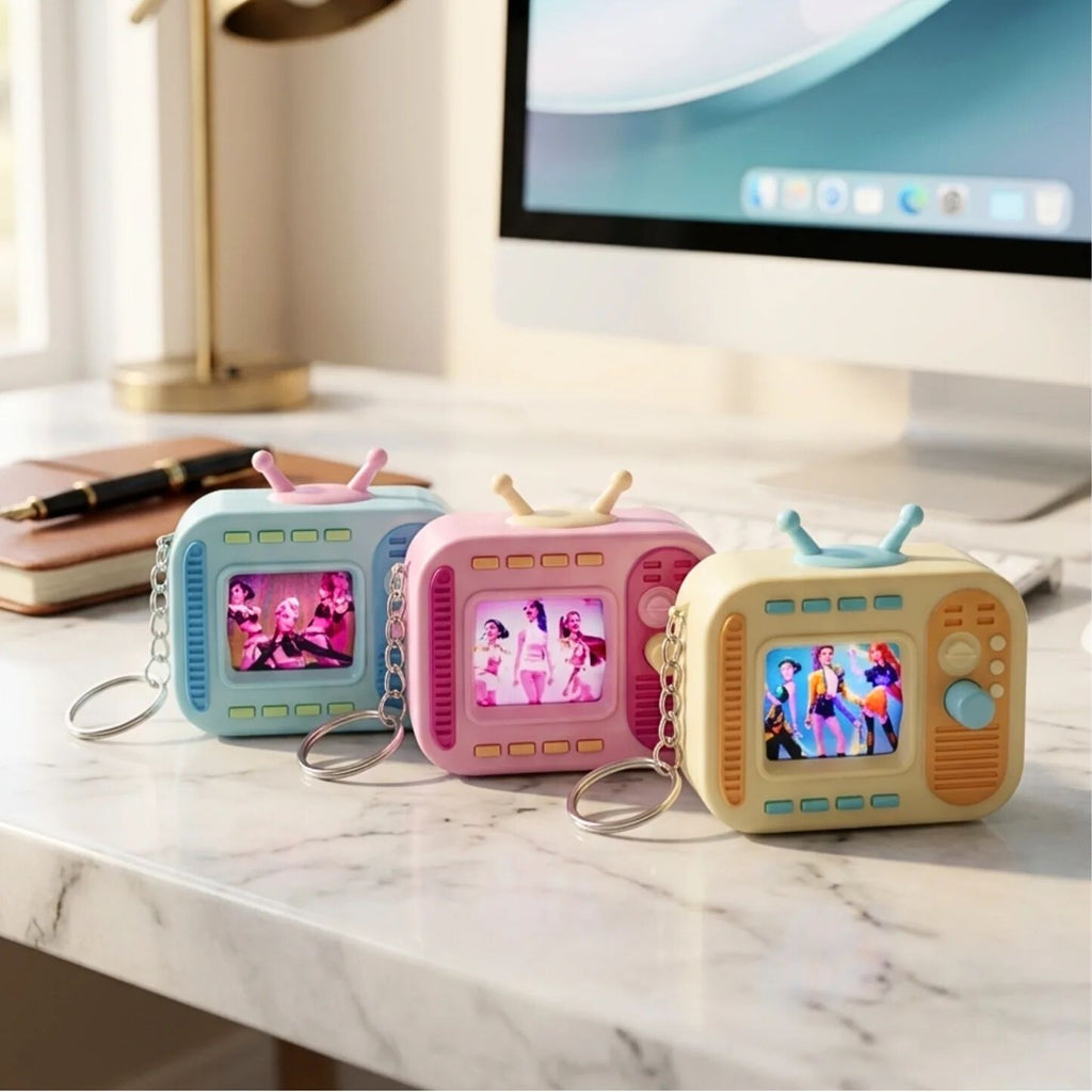 Mini Retro TV Keychain