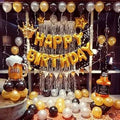 Foil Balloons Combo of Happy Birthday redam Decoration Kit