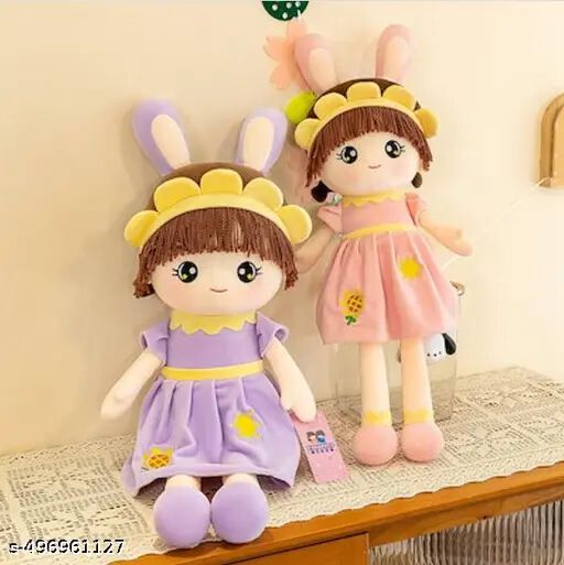 Baby Girl Fluffy Rag Doll Cute Princess Doll Soft Stuffed Plush Toy