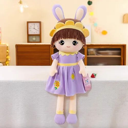 Baby Girl Fluffy Rag Doll Cute Princess Doll Soft Stuffed Plush Toy