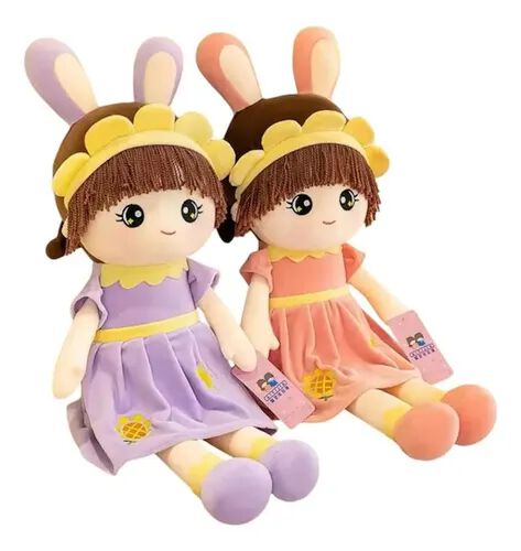 Baby Girl Fluffy Rag Doll Cute Princess Doll Soft Stuffed Plush Toy
