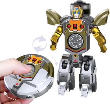 2-in-1 Transformable Robot Fidget Spinner Toy,