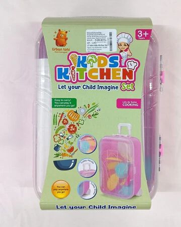 Kids Kitchen Set Trolley Suitcase with Storage Case | Role Play Toy