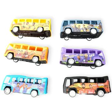 {Set of 6} Bus Toys for Kids Plastic Toys