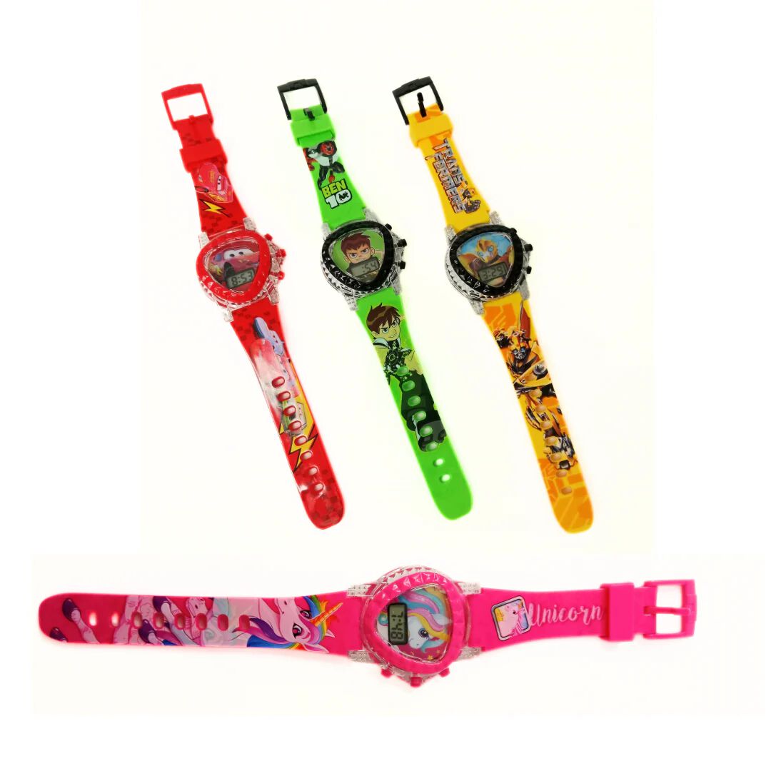 Magical Glow Delight: Cartoon Character Kids' Watch