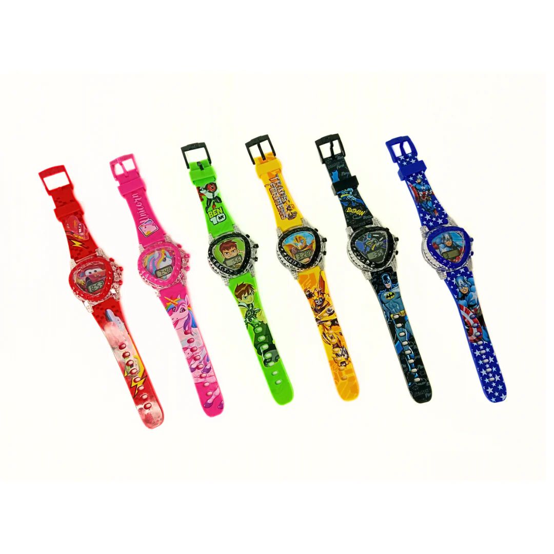 Magical Glow Delight: Cartoon Character Kids' Watch