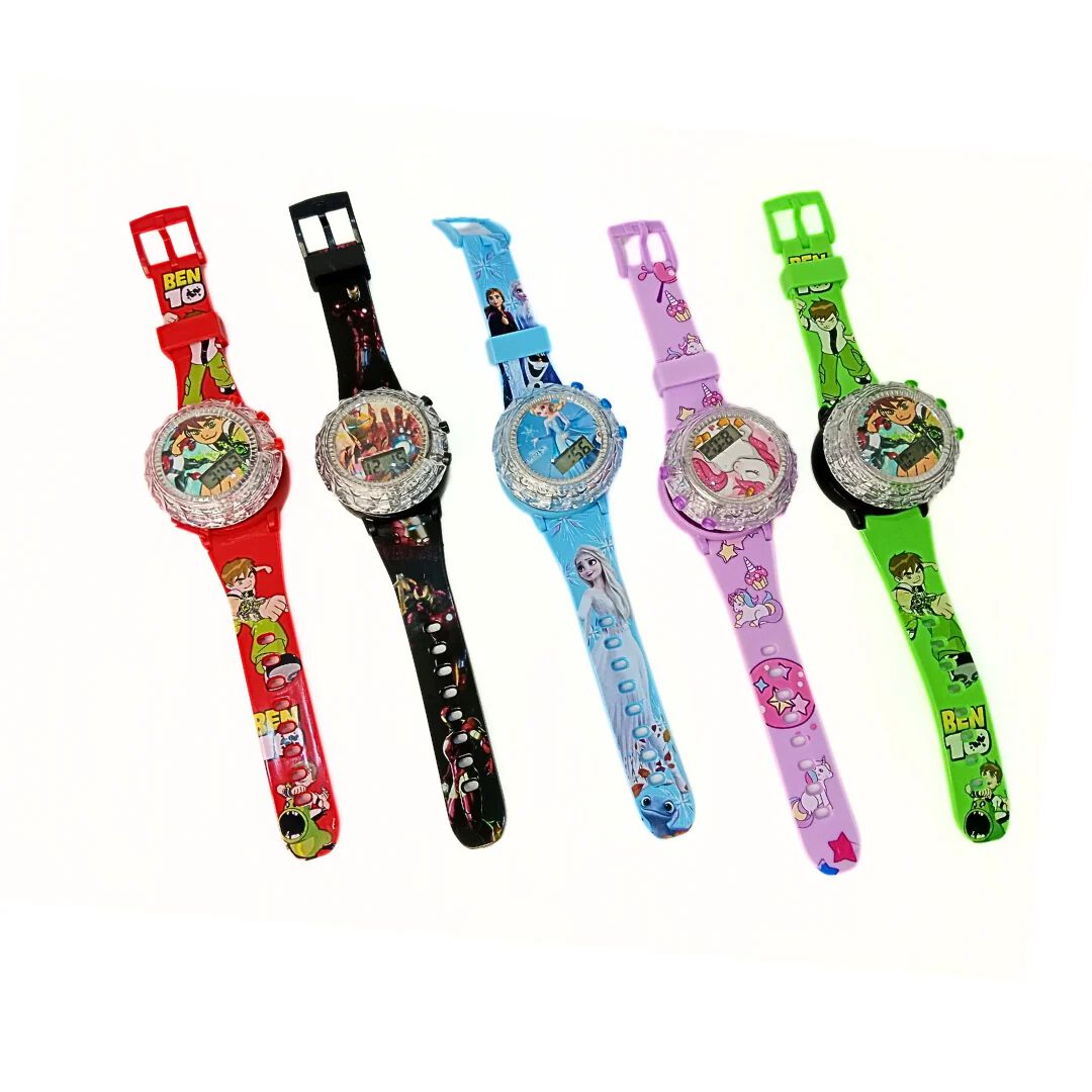 Digital Spinner gyrodial Glowing Watch Rotating Cap Music Watches for Kids