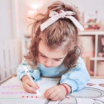 Curve Highlighter Pen Set-Dual Tip Pens with 6 Different Curve Shapes Fine Tips,Colorful Curve Highlighters Six Cute Pattern