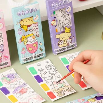 Children's Watercolor Creative Scratch Painting Graffiti Sticks Dip Water Painting Color
