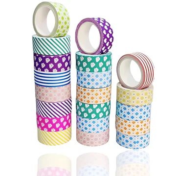 {10 Pcs} Paper Tape Rolls for Decorative Gift Peking