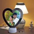 Heart Shape Magic Photo Frame & Mirror| Personalized LED Photo Lamp