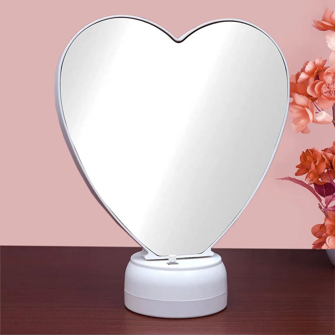 Heart Shape Magic Photo Frame & Mirror| Personalized LED Photo Lamp