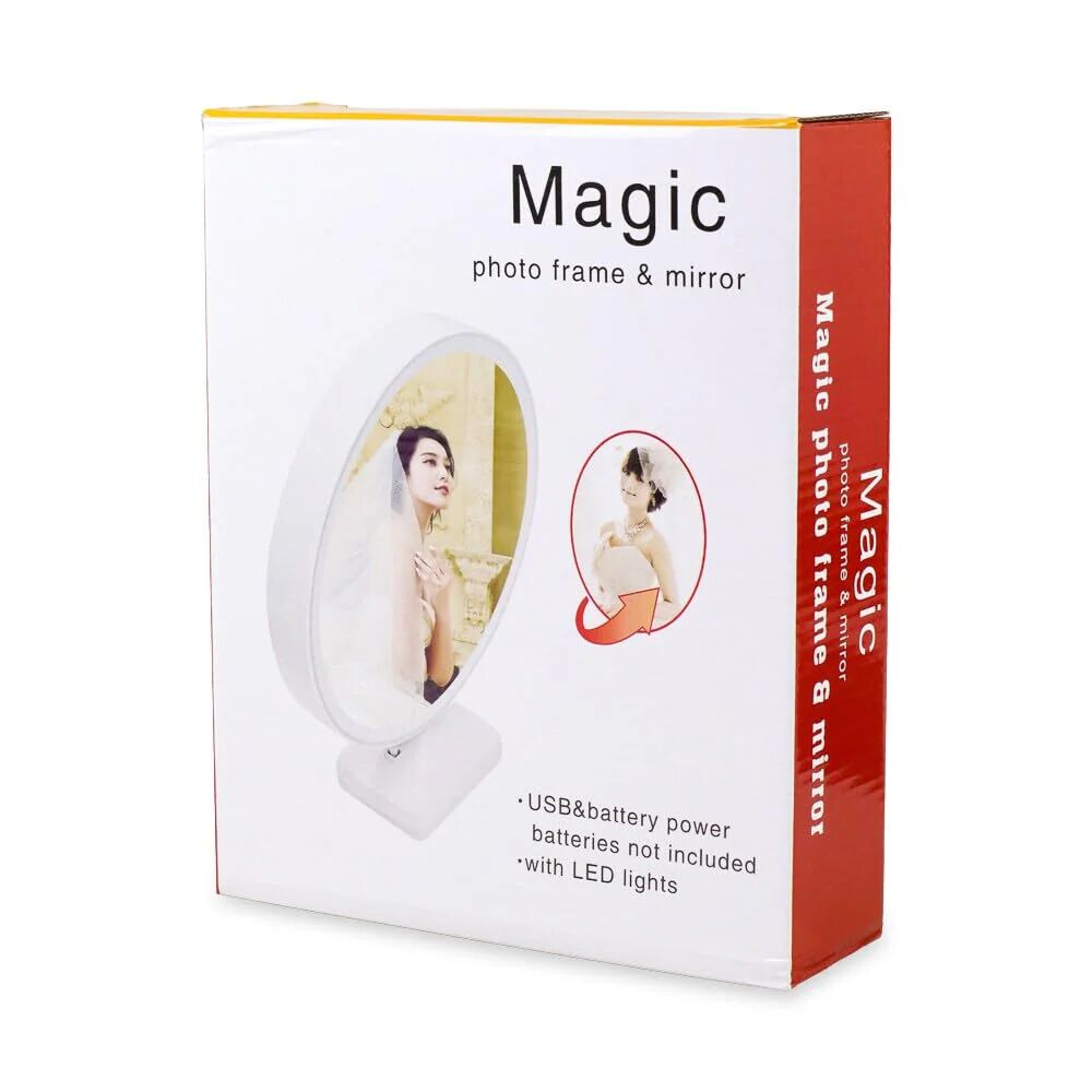 Magic Mirror Photo Frame LED Light | Personalized LED Photo Lamp