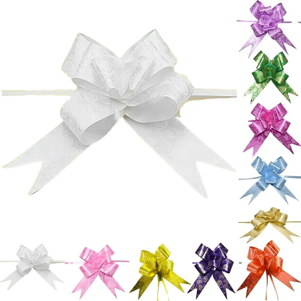 Gift Wrapping Ribbon, Plastic Pull Flower for Decoration