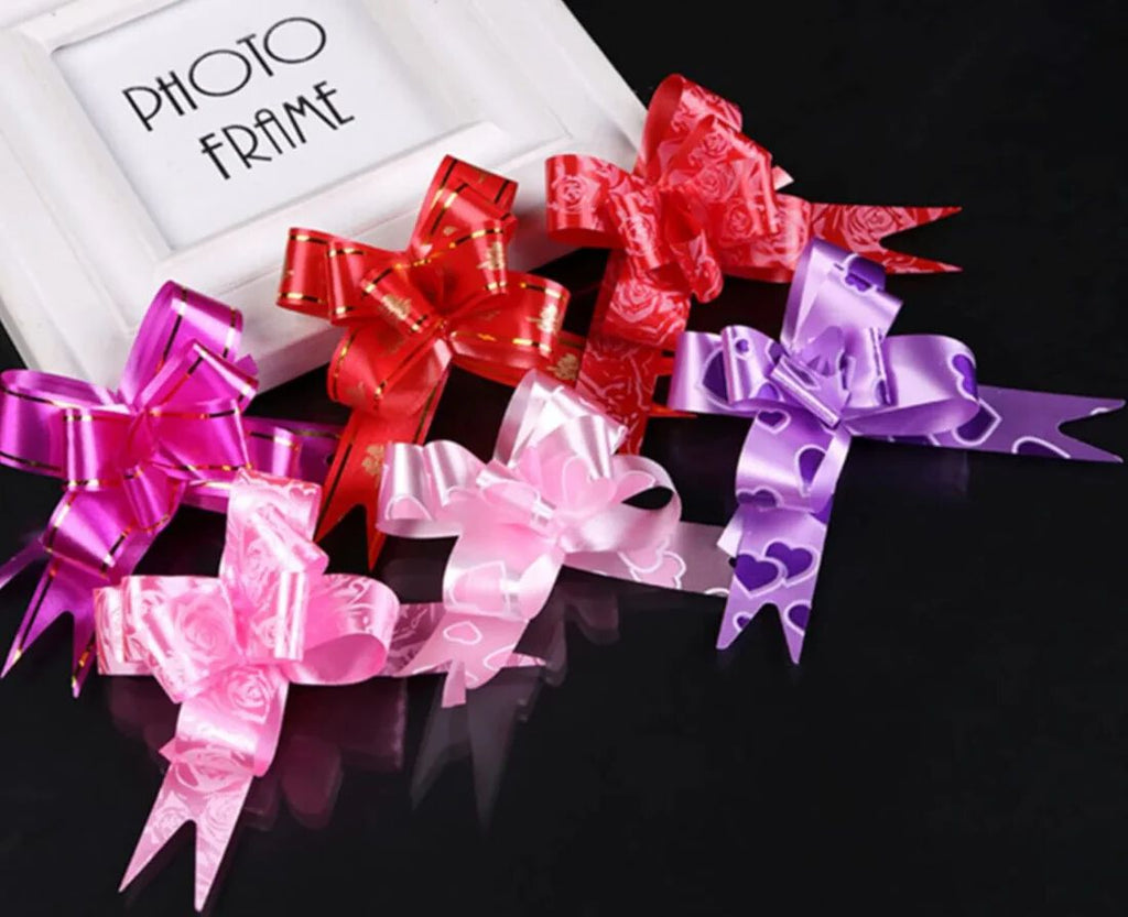 (10 pkt) 100pcs Wrapping Bows, Pull Ribbon 30mm