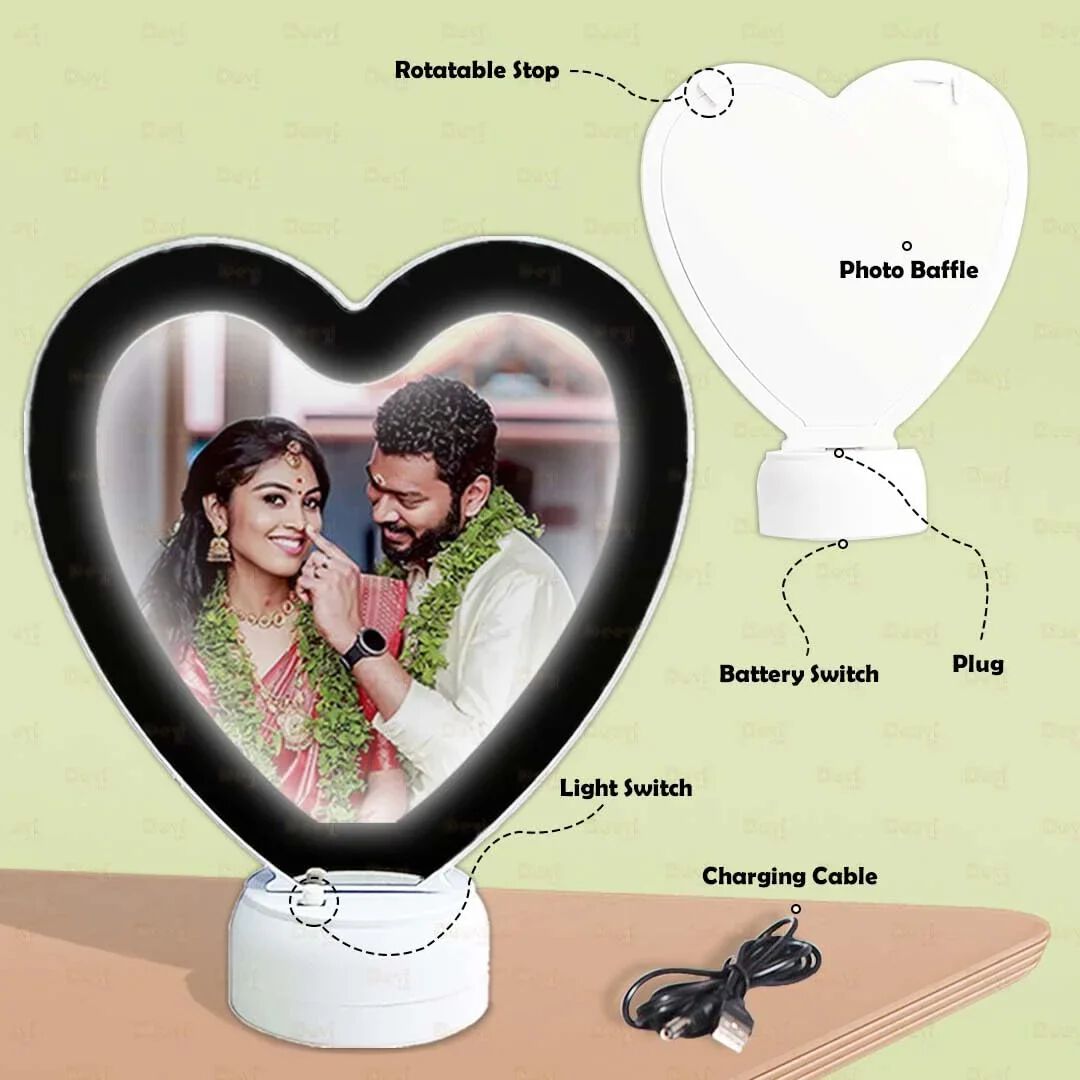 Big Heart Shape Magic Photo Frame & Mirror
