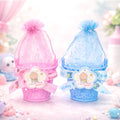 {12 Pcs} Mini Basket Baby Shower Favor Candy Bag {Pink and Blue}