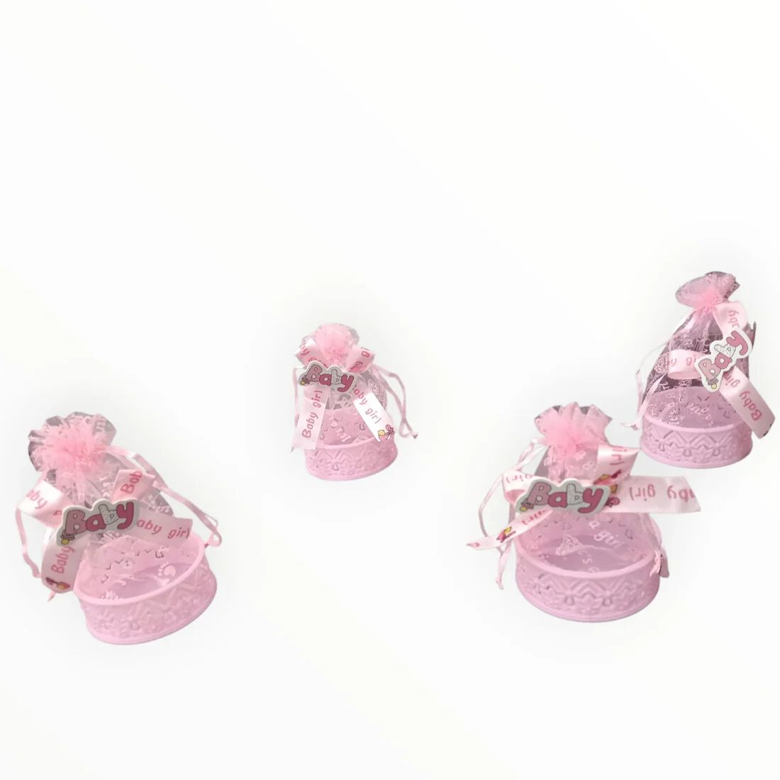 Round Shapes Baby Shower Candy Bags Candy Wedding Favors Bags Pink