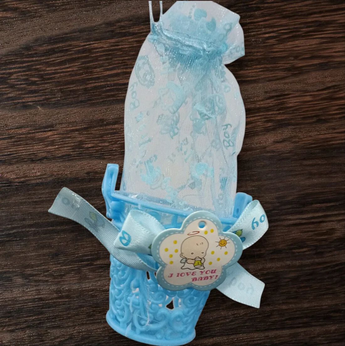 {12 Pcs} Baby Shower Candy Bags Candy Favors Bags Blue Bag