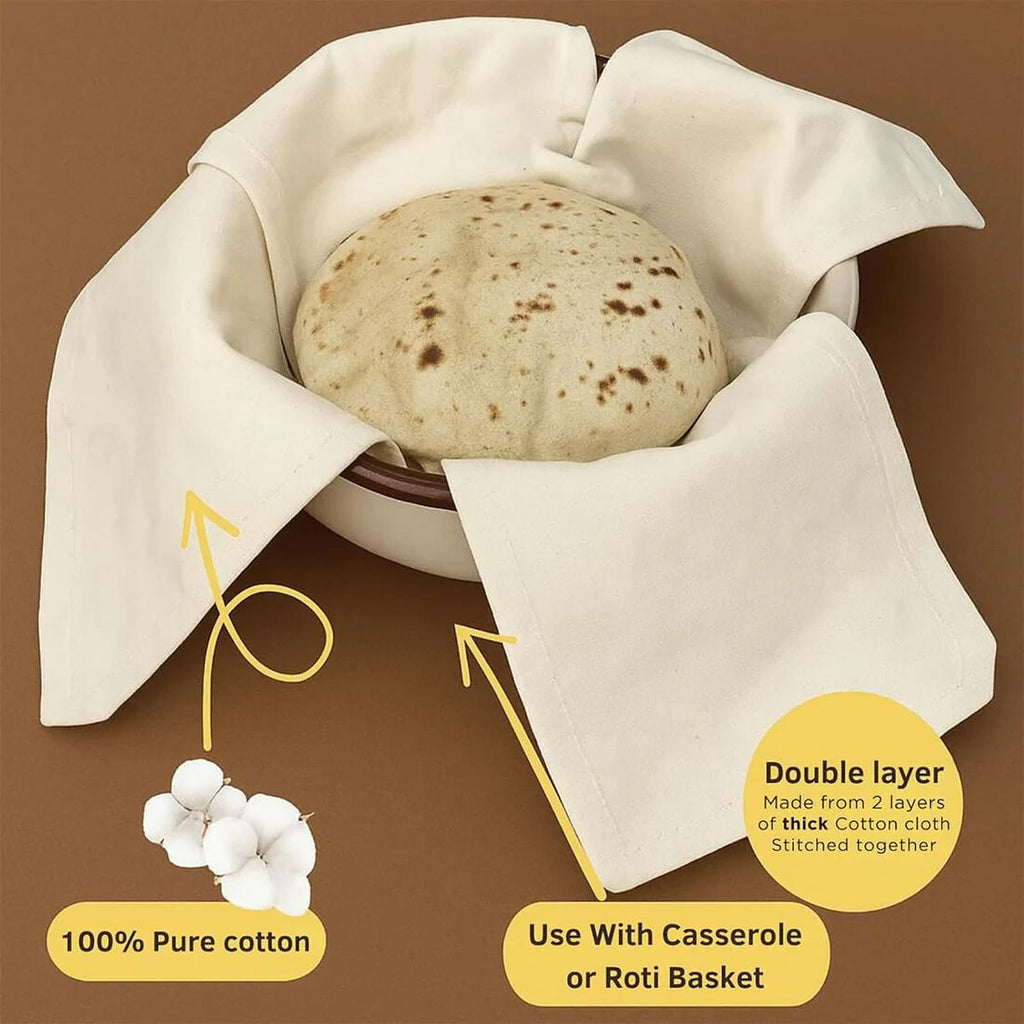 Cotton Double Layer Roti Wrap With Flaps