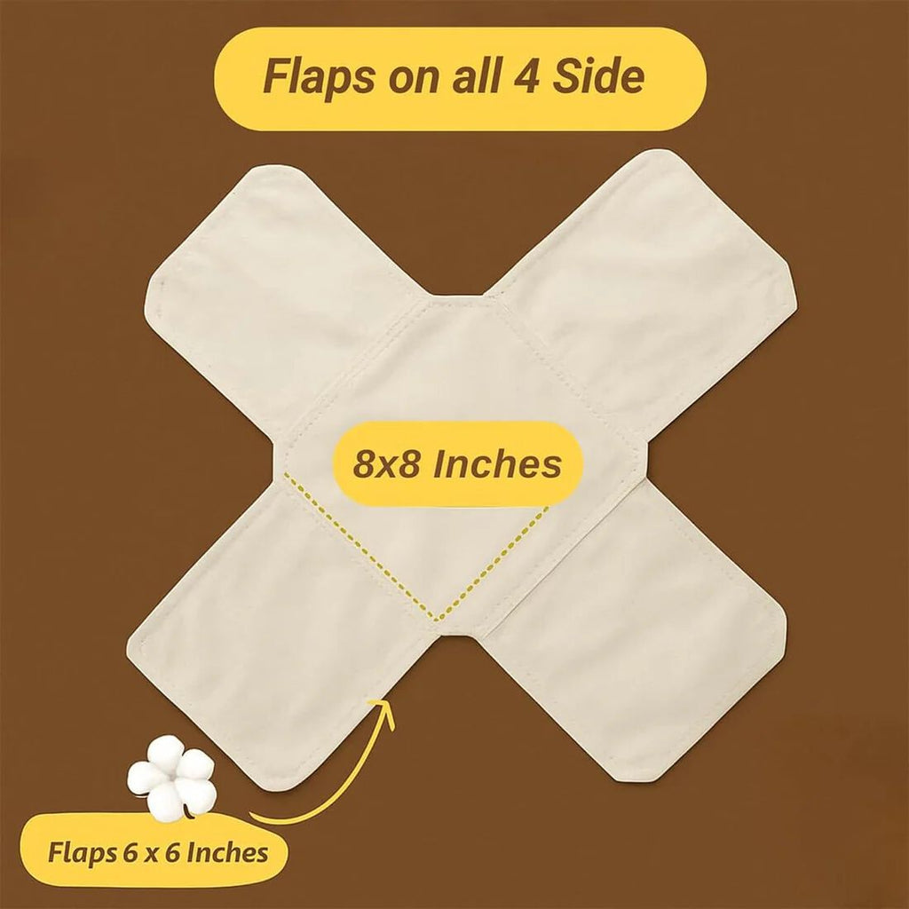 Cotton Double Layer Roti Wrap With Flaps