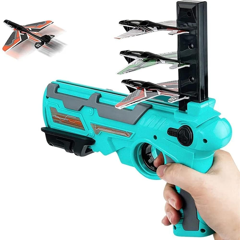 Air Gun Toy with 4 Glider Aircraft Foam Bullets