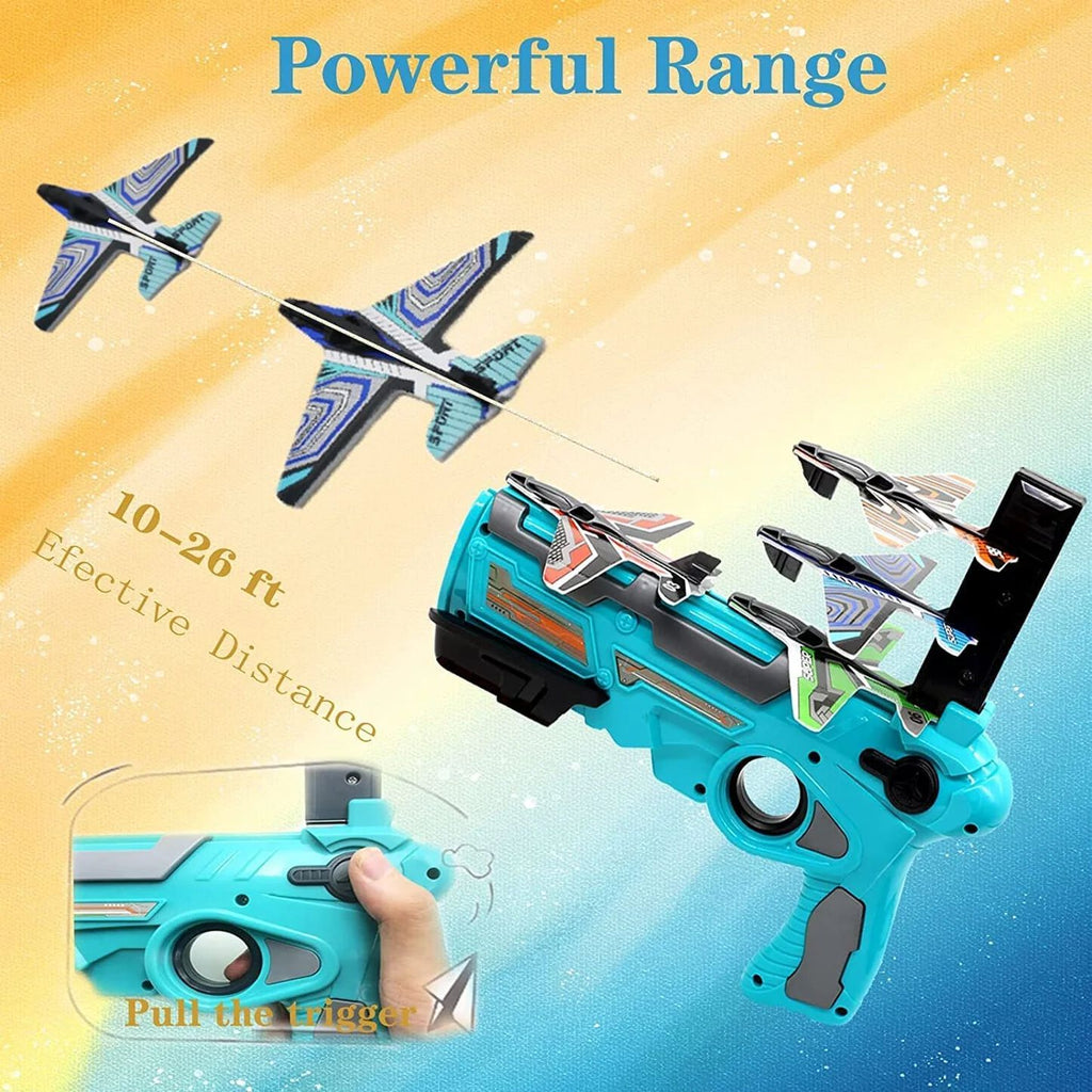 Air Gun Toy with 4 Glider Aircraft Foam Bullets