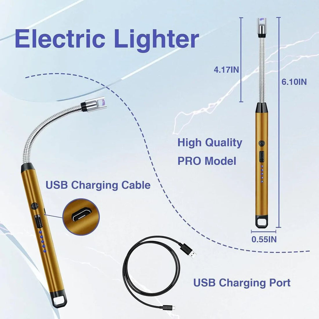 USB-C Rechargeable Electric Lighter Portable Waterproof Flameless